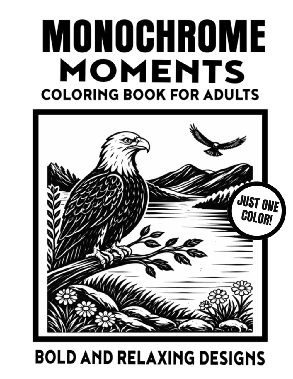 monochrome moment coloring book for adults
