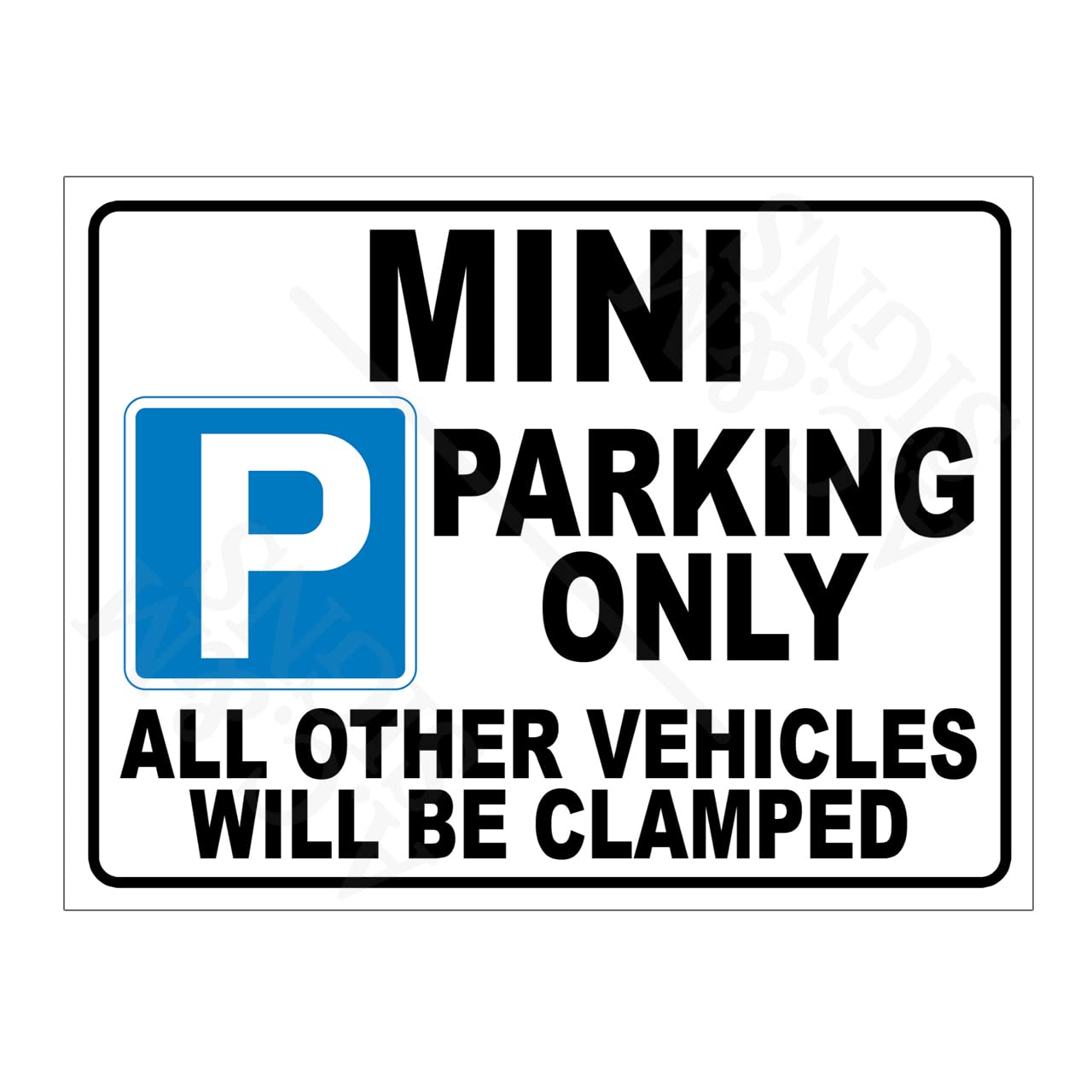 Metal Tin Sign Plaque Mini Parking Only Garage Signs, 8x6in ref14863
