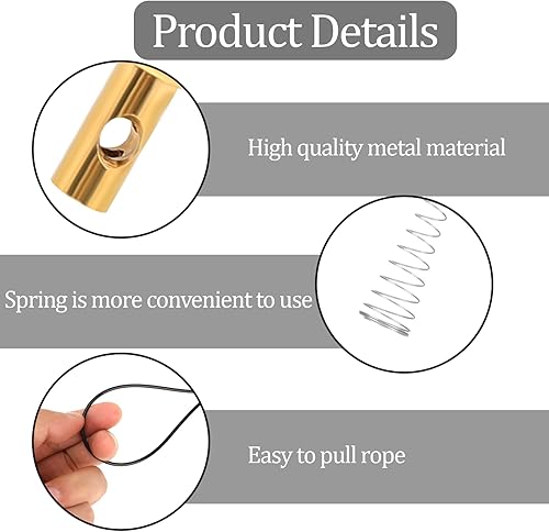 Miniatura 3 de Tirador de cable de pestillo de puerta, pestillo negro con resorte ajustable de 2 a 6 pulgadas, pestillo de puerta de dos lados, abridor de puerta
