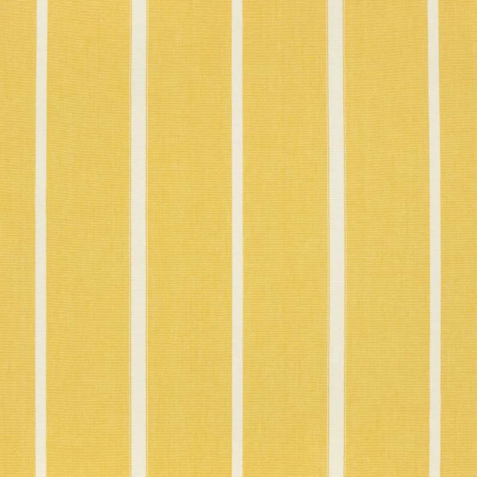 Glamour Secrets Reno Acacia Yellow & White Ticking Stripe Cotton Canvas Curtain Blinds, Cushions & Upholstery Fabric