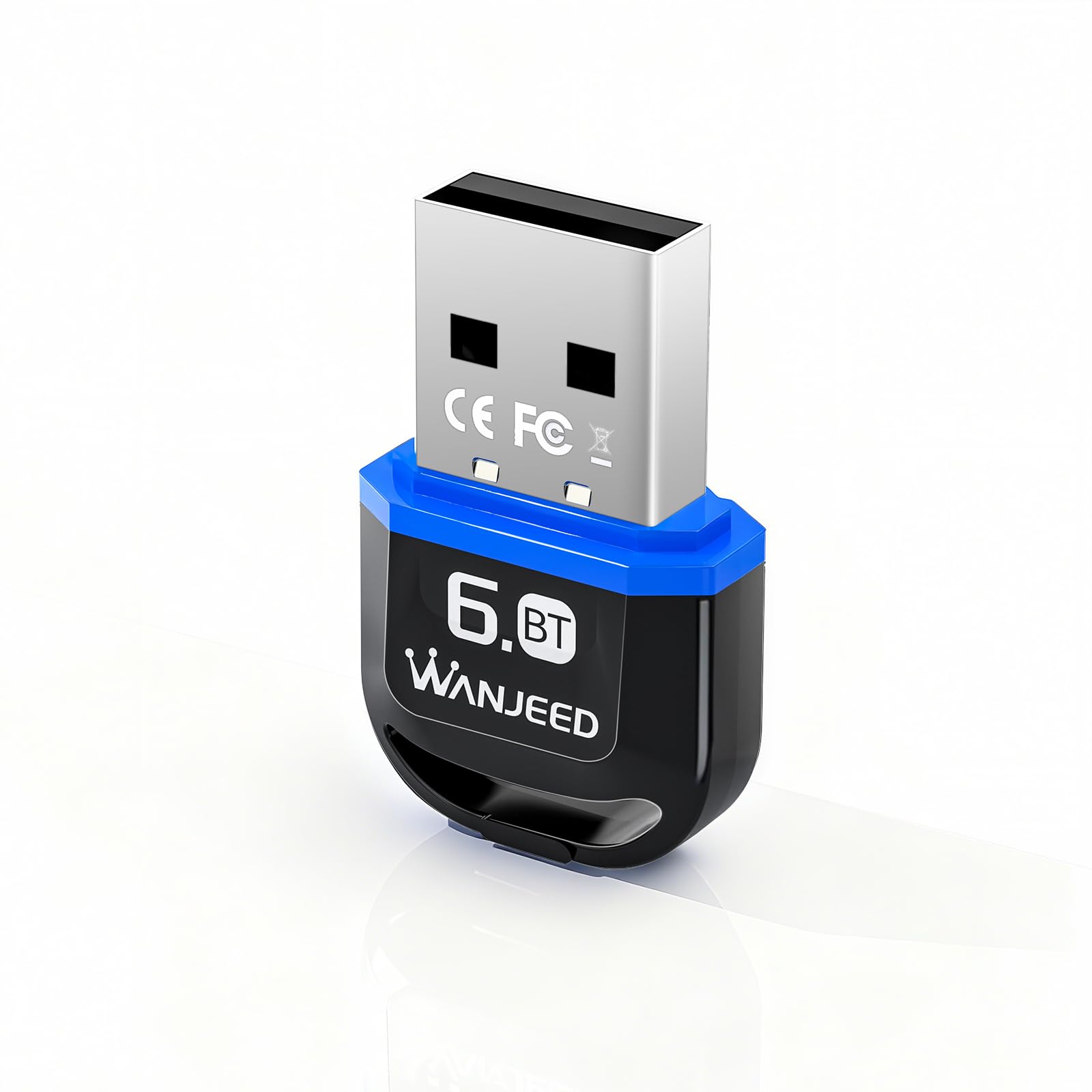 USB WiFi Bluetooth Adapter for Desktop Laptop, Bluetooth 6.0 Mini Dongle, Latest Tech Wireless Adapter for PC, 65ft Range, Compatible with Windows 11/10/8.1/7, for Keyboard Mouse Headset, Home Office