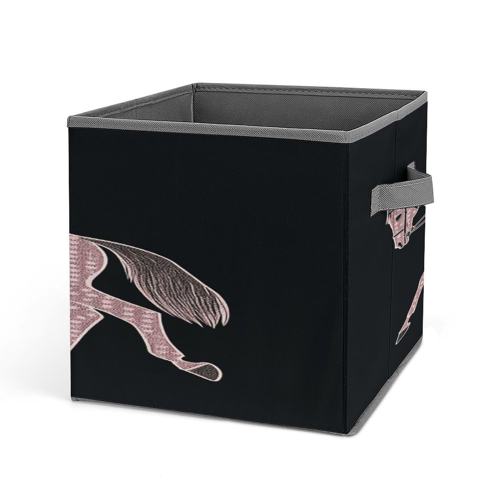 Fodpand Style Dressage Dressage Rider Horse Storage Cubes Foldable Decorative Fabric, Storage Bins Baskets With Handles, Closet Organizers And Storage For Home, Office,Closet, Clothes