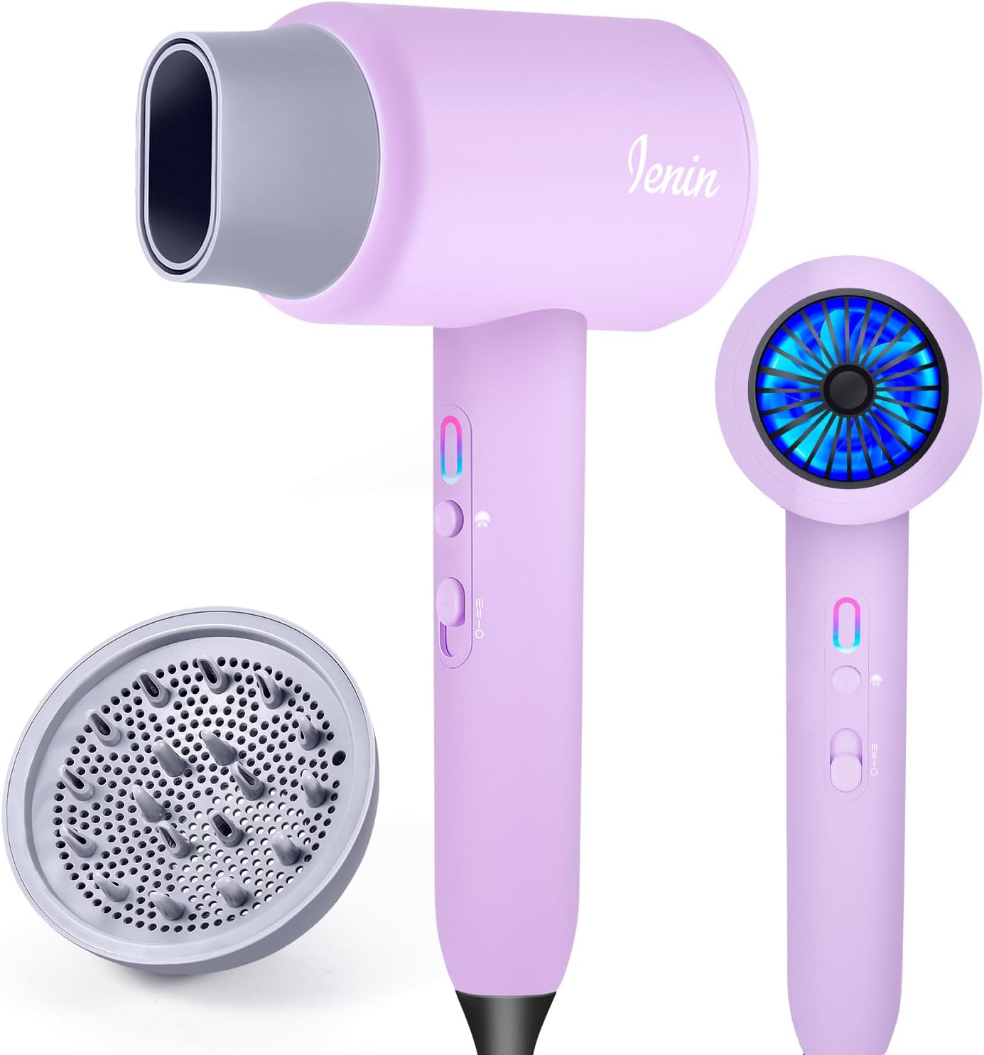 Hair Dryer, Portable Ionic Blow Dryer with Diffuser and