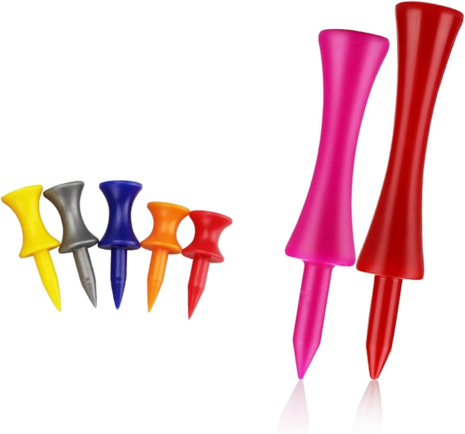 200pcs Golf Tees Pack Plastic Step Down Length Golf Ball Tees Drop Ship