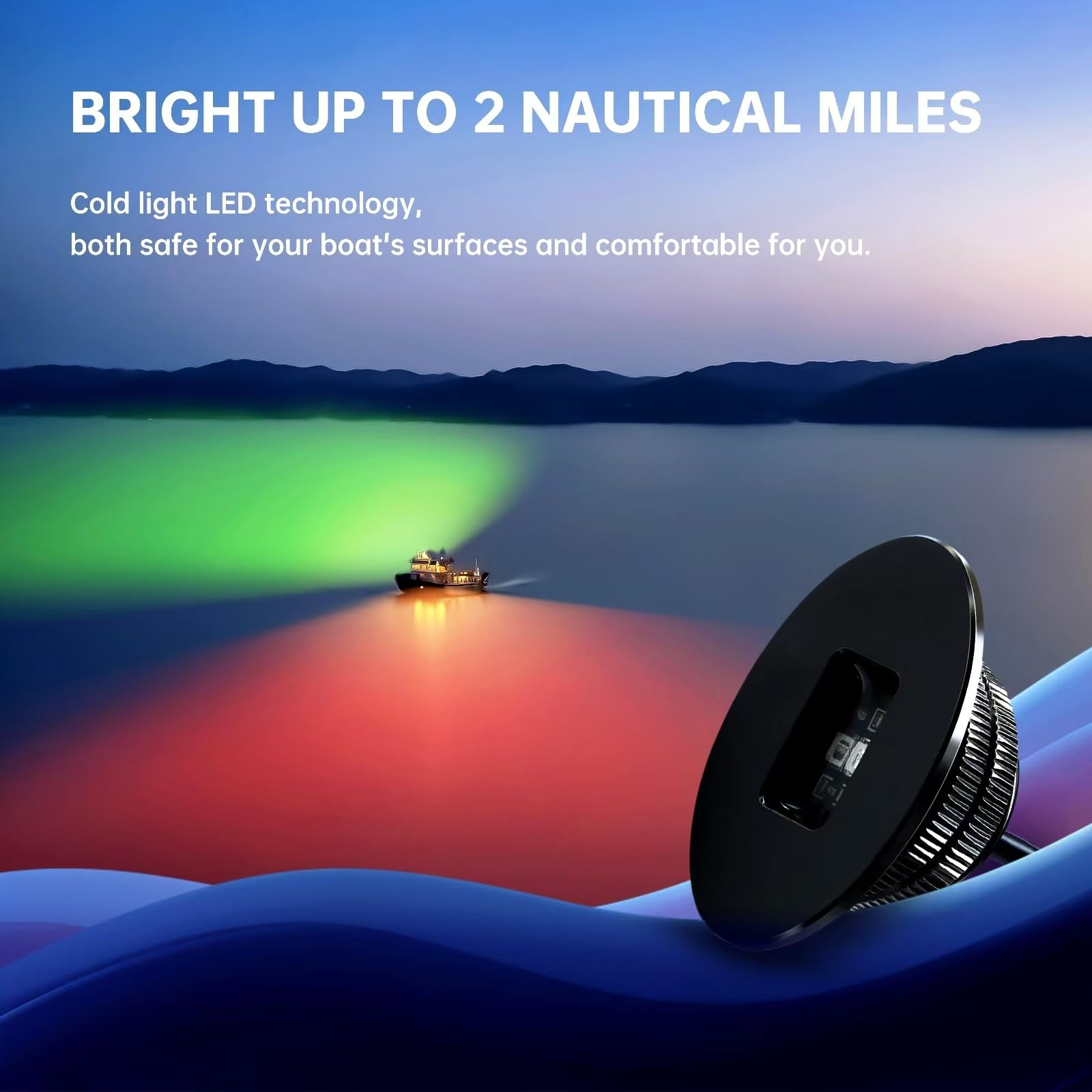 Masthead Light Marine Boat White LED Masthead Navigation Light - IP66 Waterproof, 2 Nautical Mile Visibility Boat Masthead LED Light - Foto 9