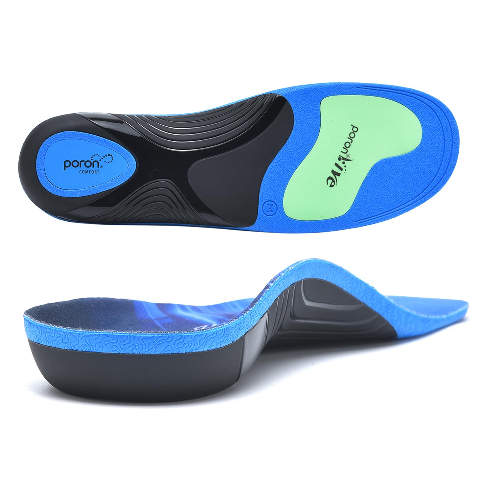 GemChve Orthopädische Einlegesohlen für Herren & Damen,Plantarfasziitis Schuheinlagen für Fersensporn,Fußschmerz,Plattfuß,Geeignet für Sport und Arbeitsschuhe Blue 39-40.5 EU