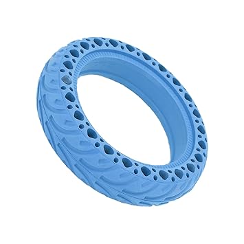 Adium Damping Tyre, Electric Scooter Rubber Solid Tire Practical Stable High Strength for Electric Scooter for(Blue)