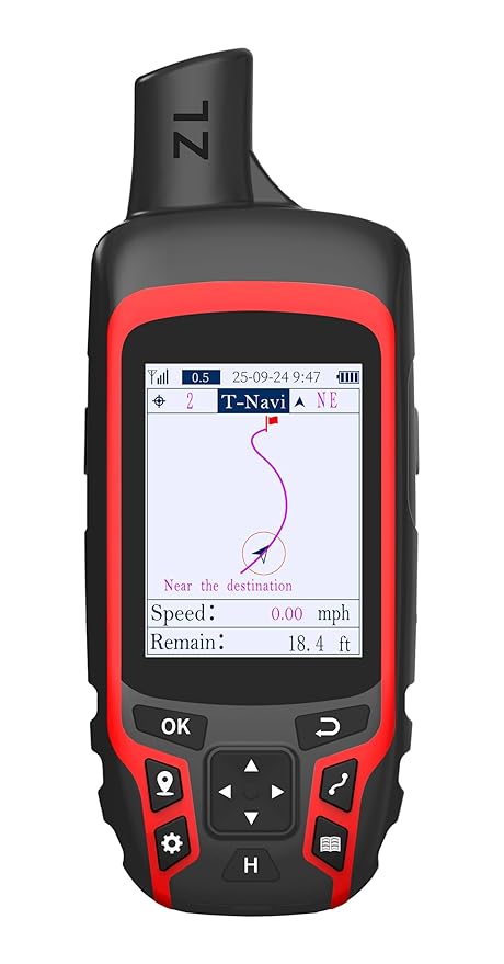 A6 Handheld GPS for Hiking, Rugged Waterproof GPS Navigator with 20 Hrs of Battery Life, 2 Navigatio...