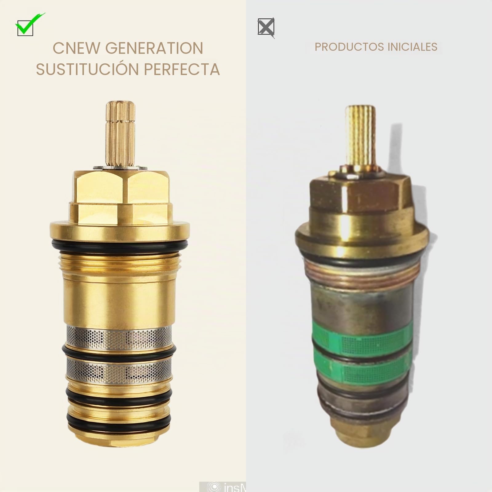 94282000 Termoelemento Latón,Piezas de Repuesto Para Grifos de Ducha Termostáticos, parte n.º 94282000