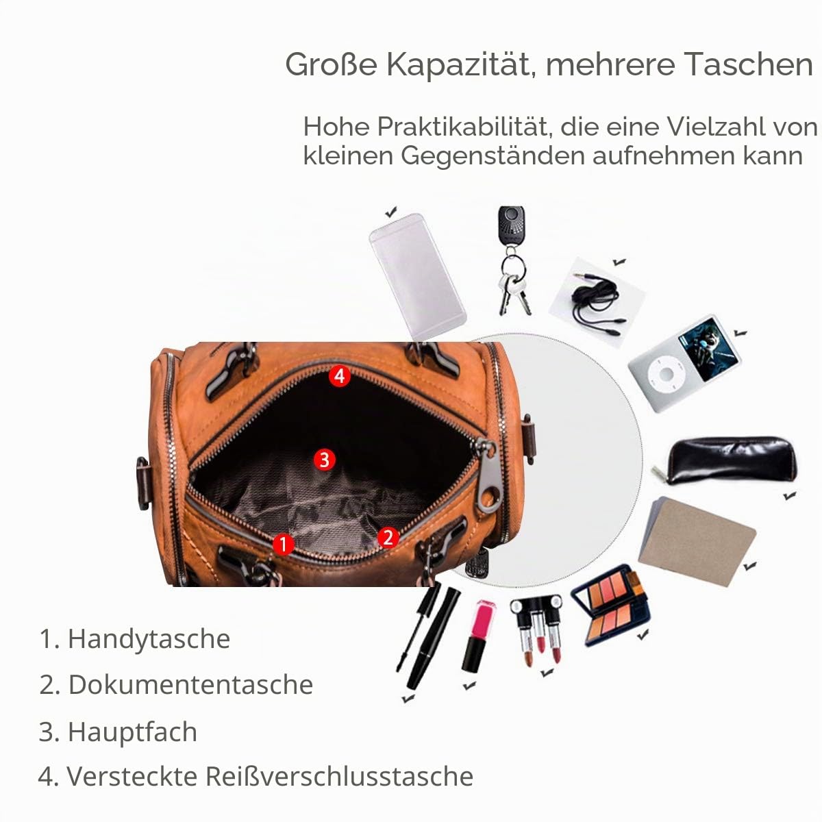 NICOLE & DORIS Damen handtaschen Leder Damen Schultertasche Blumen Henkeltasche Umhängetaschen für Damen Top Griff Retro Tasche