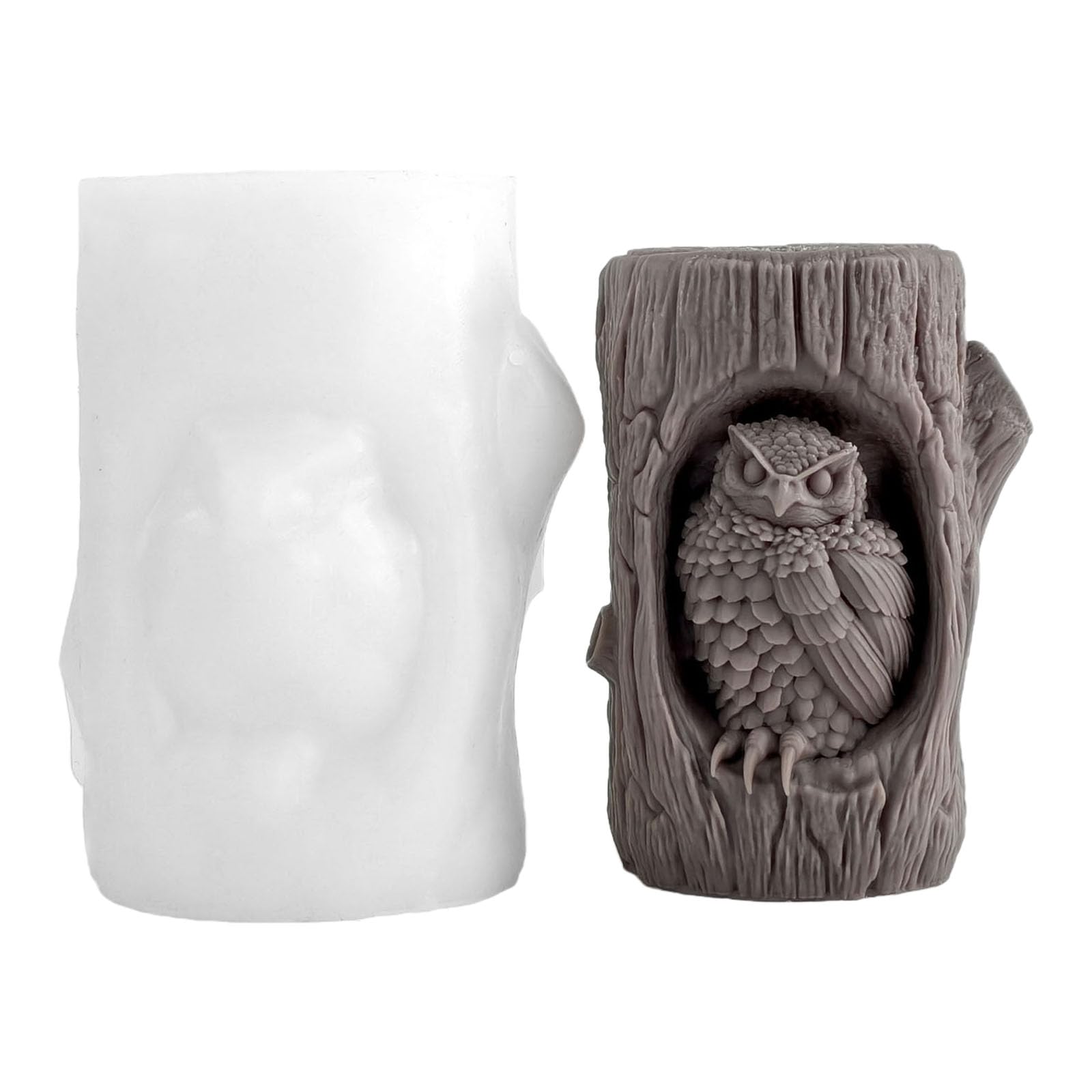 alloneslife Multipurpose Owl Embossed Silicone Mold for Scented Soap Making and Creative Crafting Projects Flexible Silicone Mold