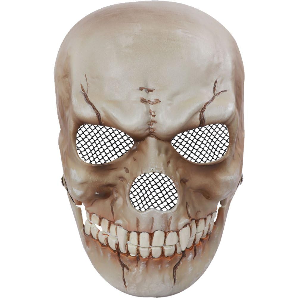 Fituenly Skull Mask Cosplay Moving Jaw Scary Mask Realistic 3d Skeleton Mask Scary Full Face Mask