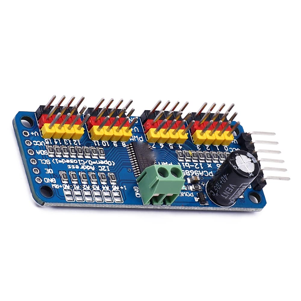 Amazon.co.jp: PCA9685 16 チャンネル 12 ビット PWM サーボ モーター