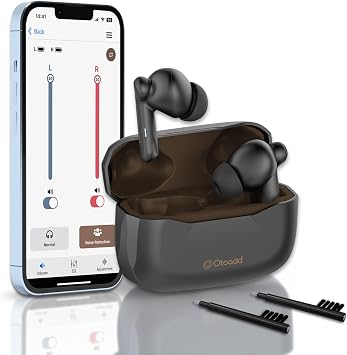 F1-P Bluetooth OTC Hearing Aids for Seniors & Adults with Hearing Loss, Smart App for Personalized Sound, AI Voice Enhancement & Noise Cancelling, Invisible Rechargeable Design, 30H Battery