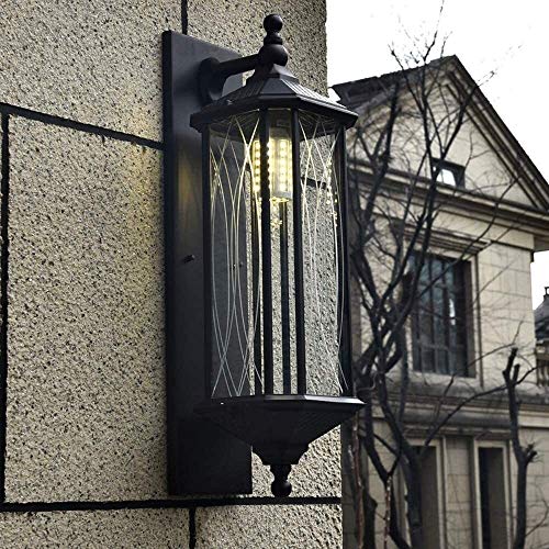 Lampe murale rétro luminaire extérieur étanche E27 pour façade de garage - 5