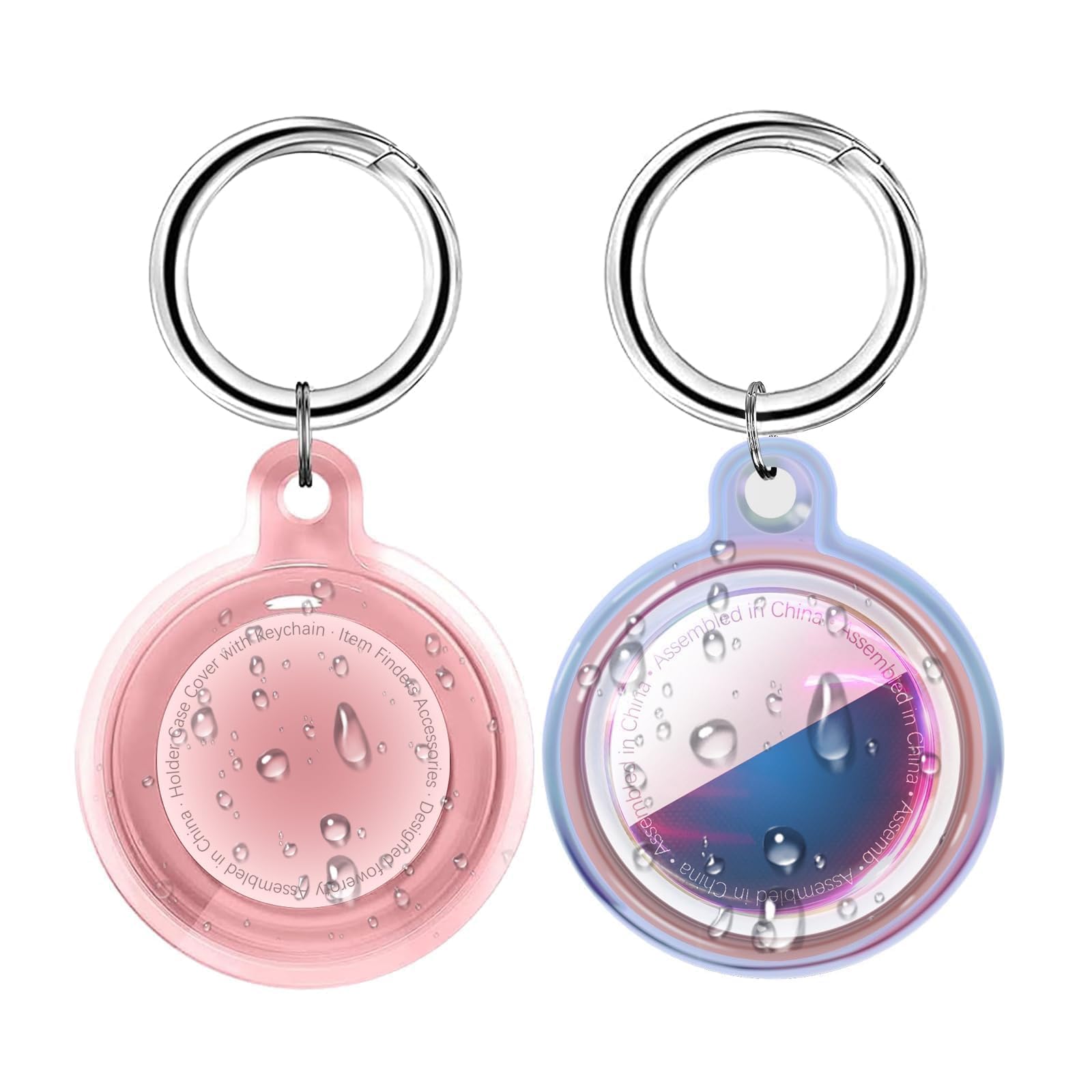 Foweroty [2 Pack] IPX8 Waterproof Case for AirTag 2nd Gen (2026) & 1st Gen, Full Body Holder Keychain, Anti-Scratch Cover for Apple for Air Tags,