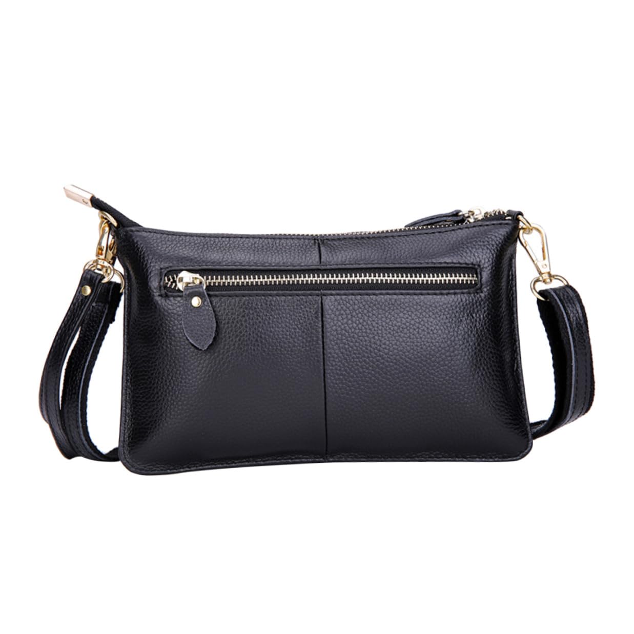 SHERCHPRY Bolso De Hombro De Cuero Vintage Para Mujer Bandolera Retro De Piel Tote Elegante Para Fiesta Resistente Al Agua y Antirrayaduras Negro
