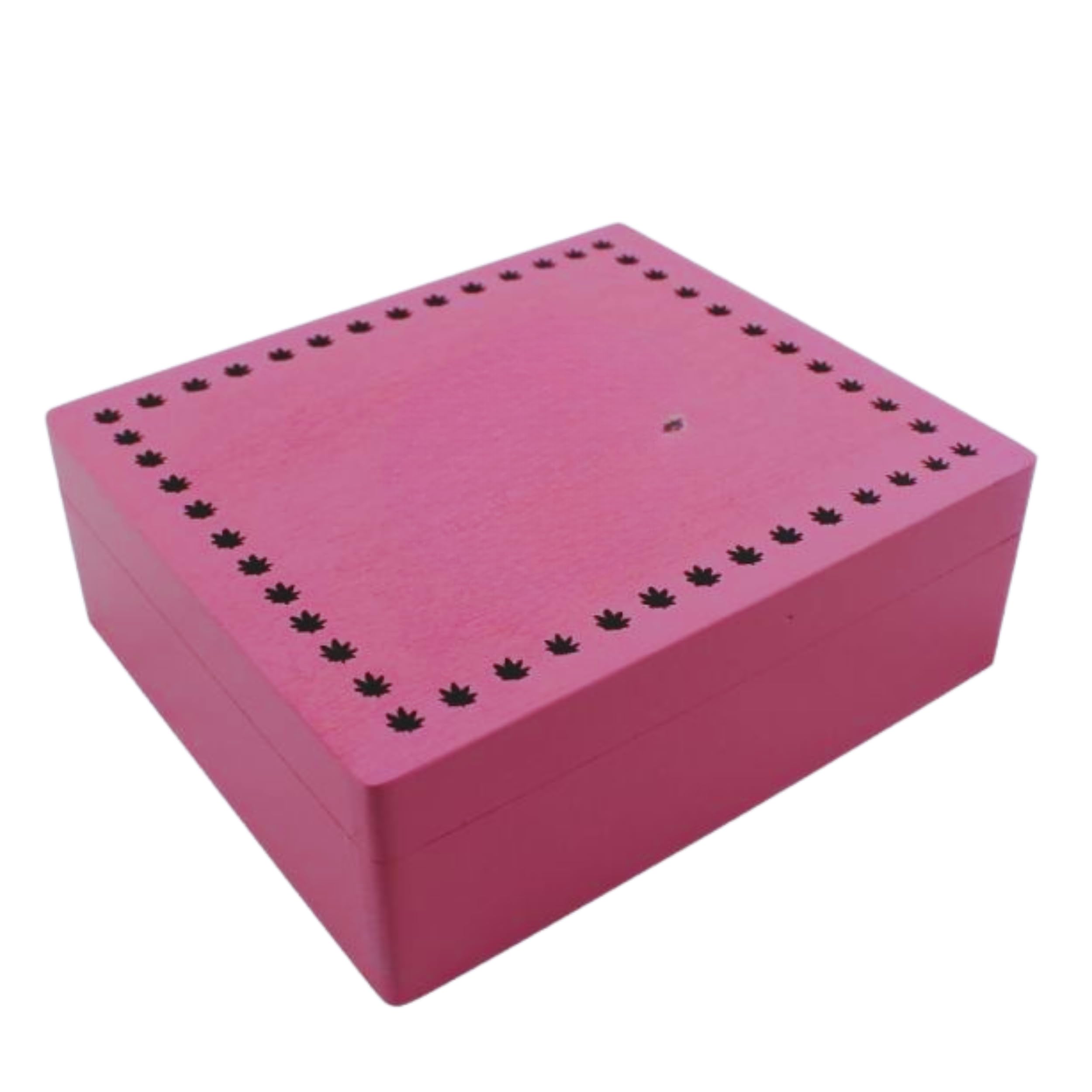 Glamified , Glam Large- Baby Pink Wooden Rolling Box Roll Box Smoking Stash Tray For Kingsize Papers And Filter Tips Storage Small Medium Large (Large- Baby Pink)
