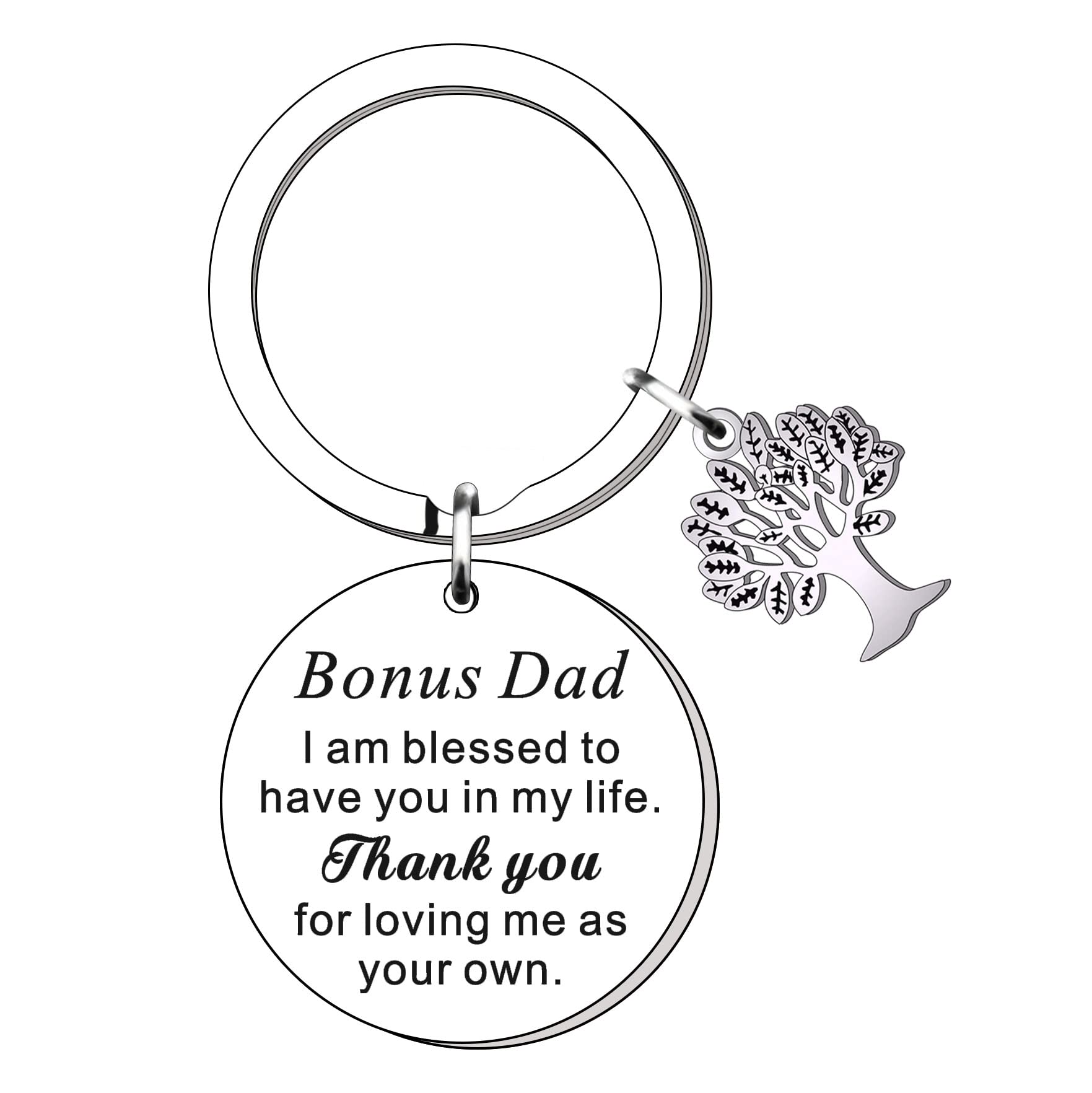 Portachiavi regalo per * del papà Portachiavi in ​​​​acciaio inossidabile Anello regalo di compleanno di Natale per papà papà padre