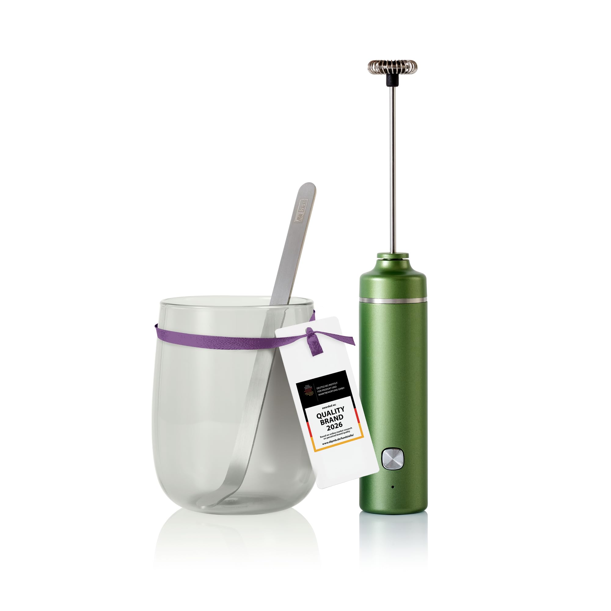AdHoc Chado Coffret Matcha 3 pièces, set à matcha avec mousseur à lait