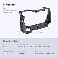 Vista 9 de Kit de Jaula SmallRig para Sony A7C II / A7CR con Abrazadera de Cable para HDMI, Jaula de Video Completa para Vlog para Sony Alpha 7C II/Alpha 7CR