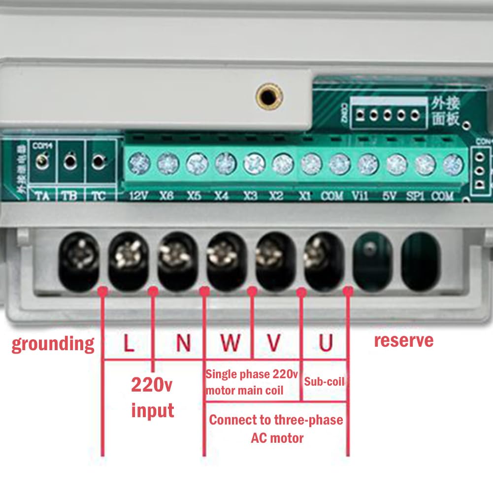 Variateur de Vitesse pour Moteur, AT2-2200X Convertisseur de fréquence AC 220 V 2.2KW, Fréquence Variable monophasée, PWM Variateur de fréquence VFD Contrôleur de Vitesse Entrée monophasée Sortie
