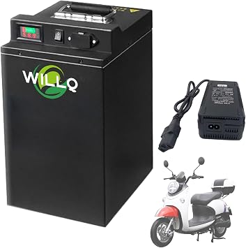 72 Volt Moped Motorcycle Battery 72V 35Ah 25Ah Lithium Battery Pack for 2500W 1500W 1000W 500W Motor with BMS Protection Board and Indicator Light