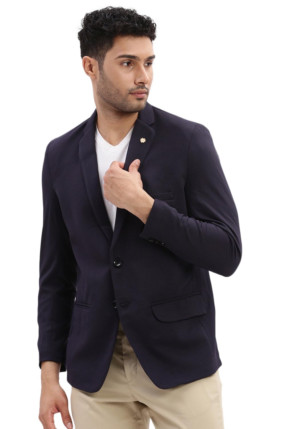 showoffff Men's Single Breasted Slim Blazer-picture-19