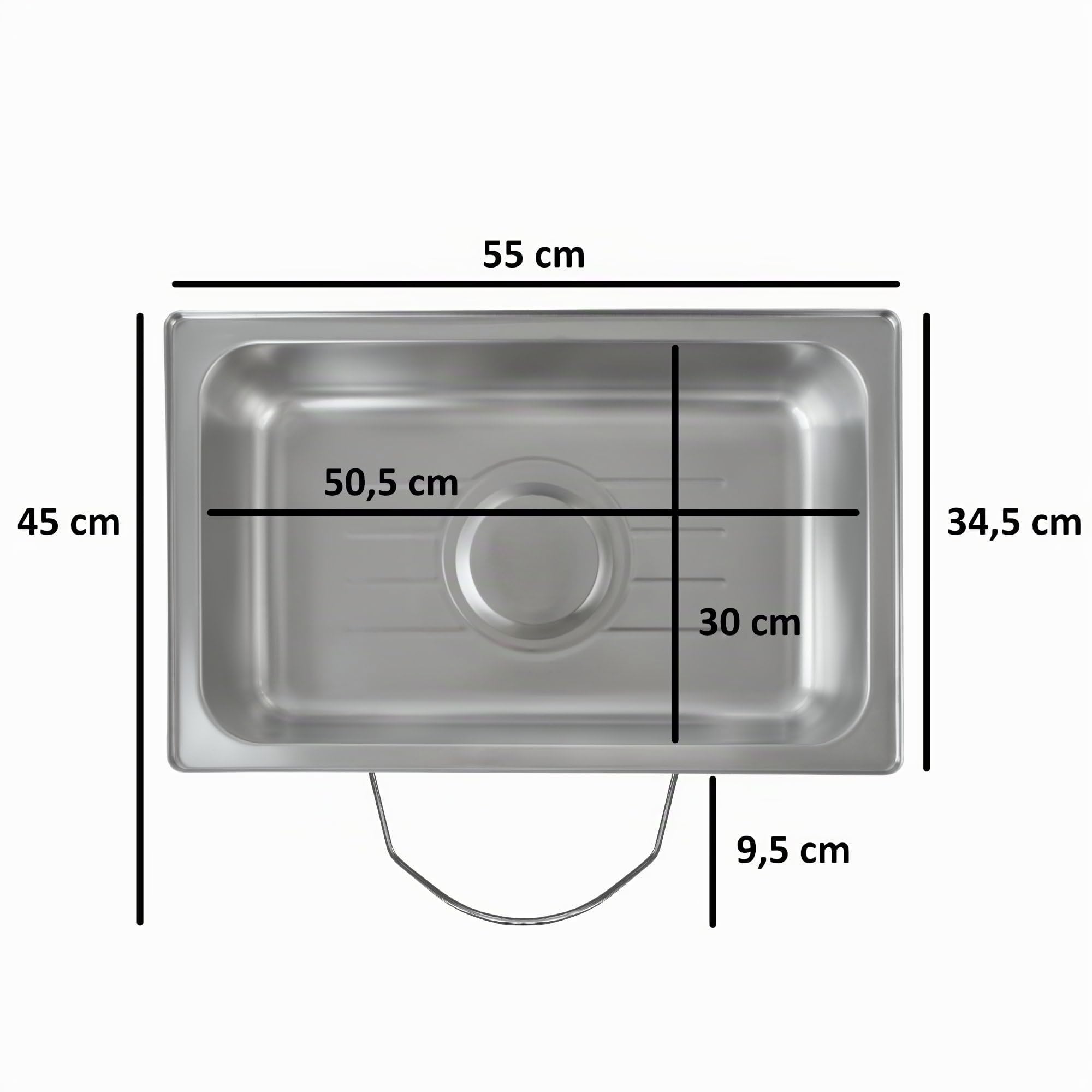 Mahlzeit Chafing dish elettrico in acciaio inox per GN 1/1 | 9 litri | fino a 80°C con display | scaldavivande, scalda buffet | scaldavivande elettrico per buffet, catering, gastronomia e feste