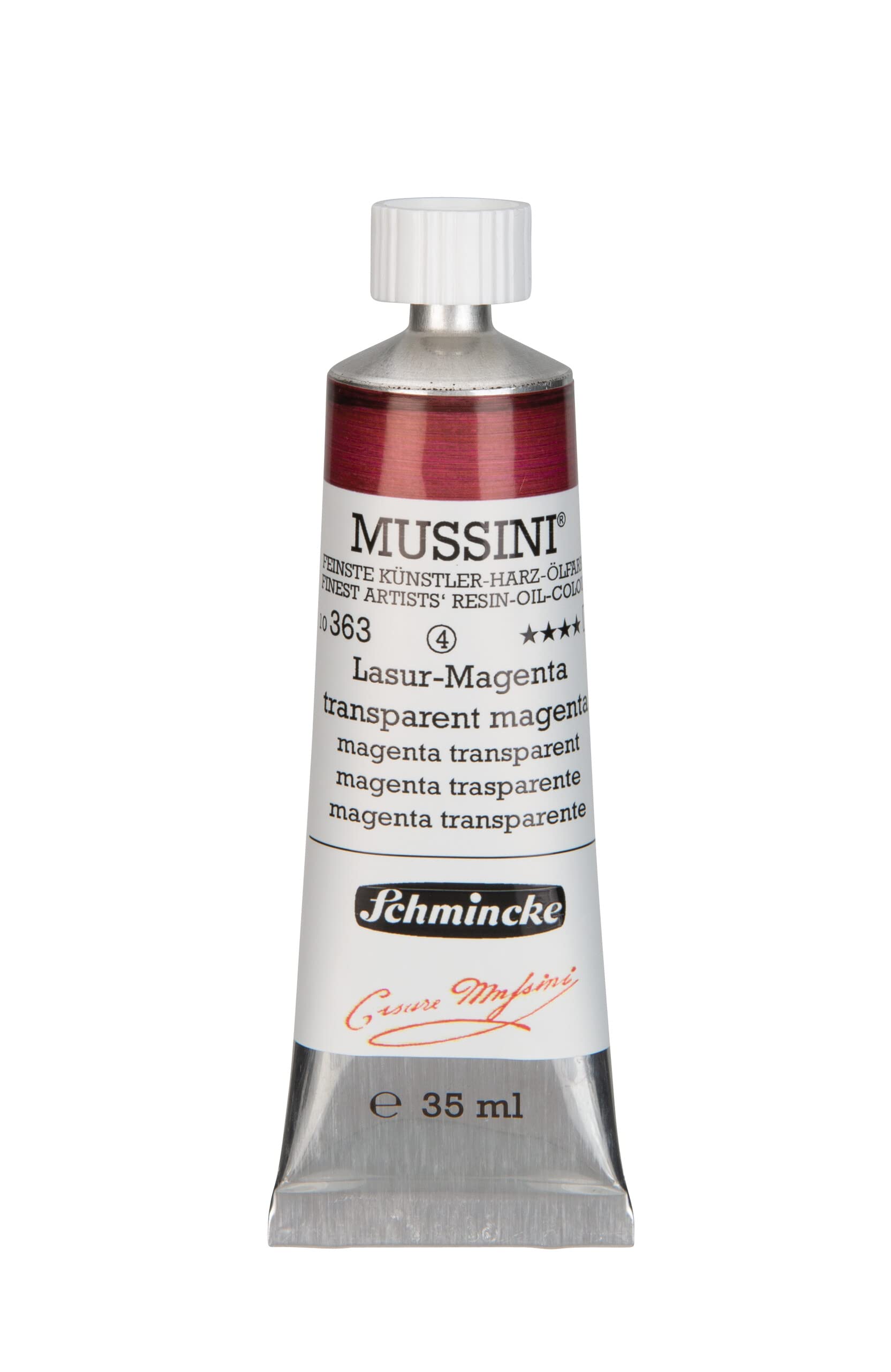 Huile Mussini Translucent Magenta 35ml atelier peinture