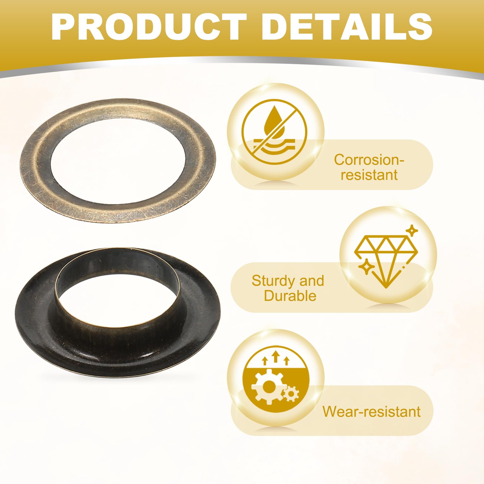 PATIKIL 12mm/1/2" Metal Eyelets - Image 3