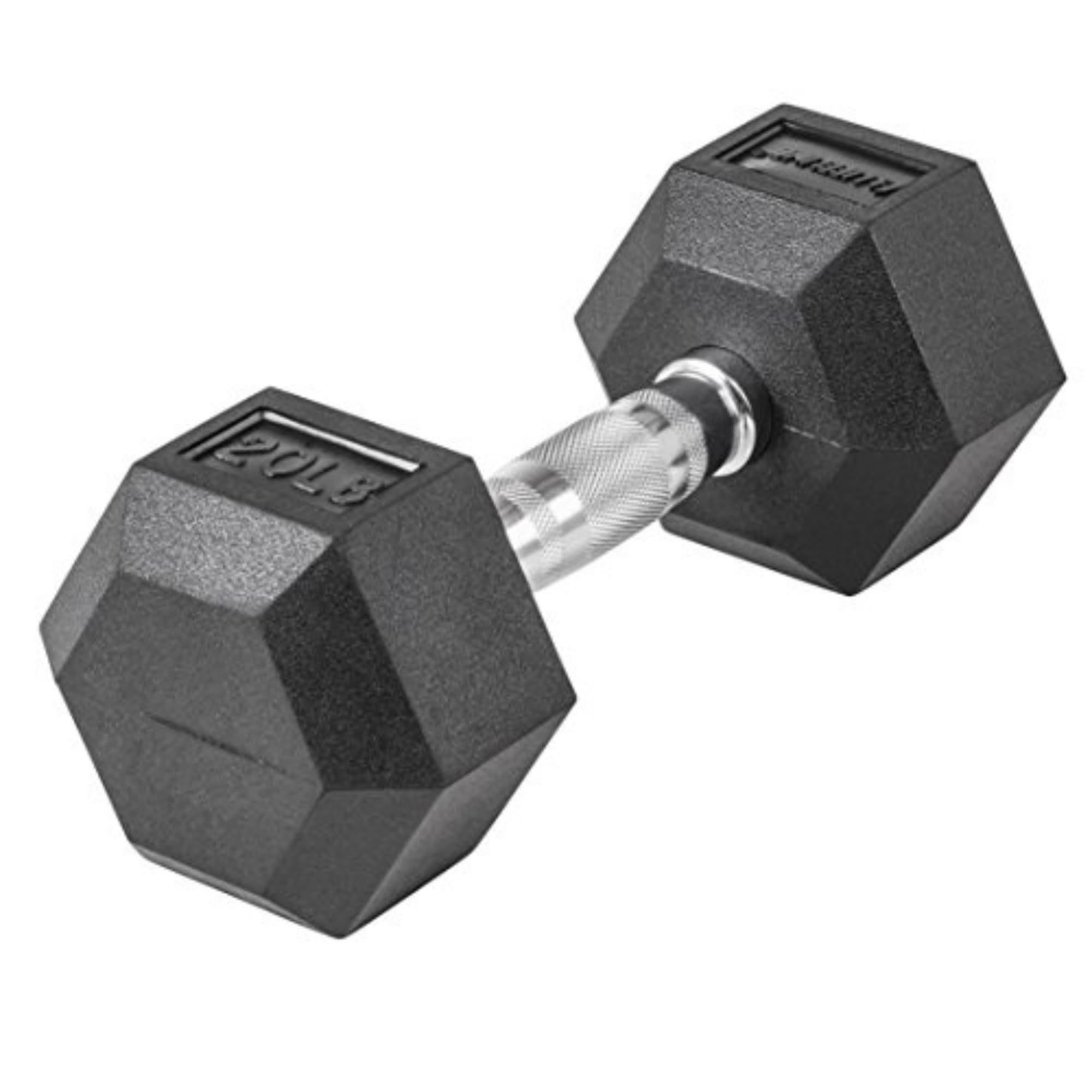 Lifeline Fitness Hex Dumbbells, Rubber Wrapped Hex Dumbbells, Premium Quality, Ergonomic Knurled Handle, Dumb Bells for Exercise, Home Gym Exercise Weights