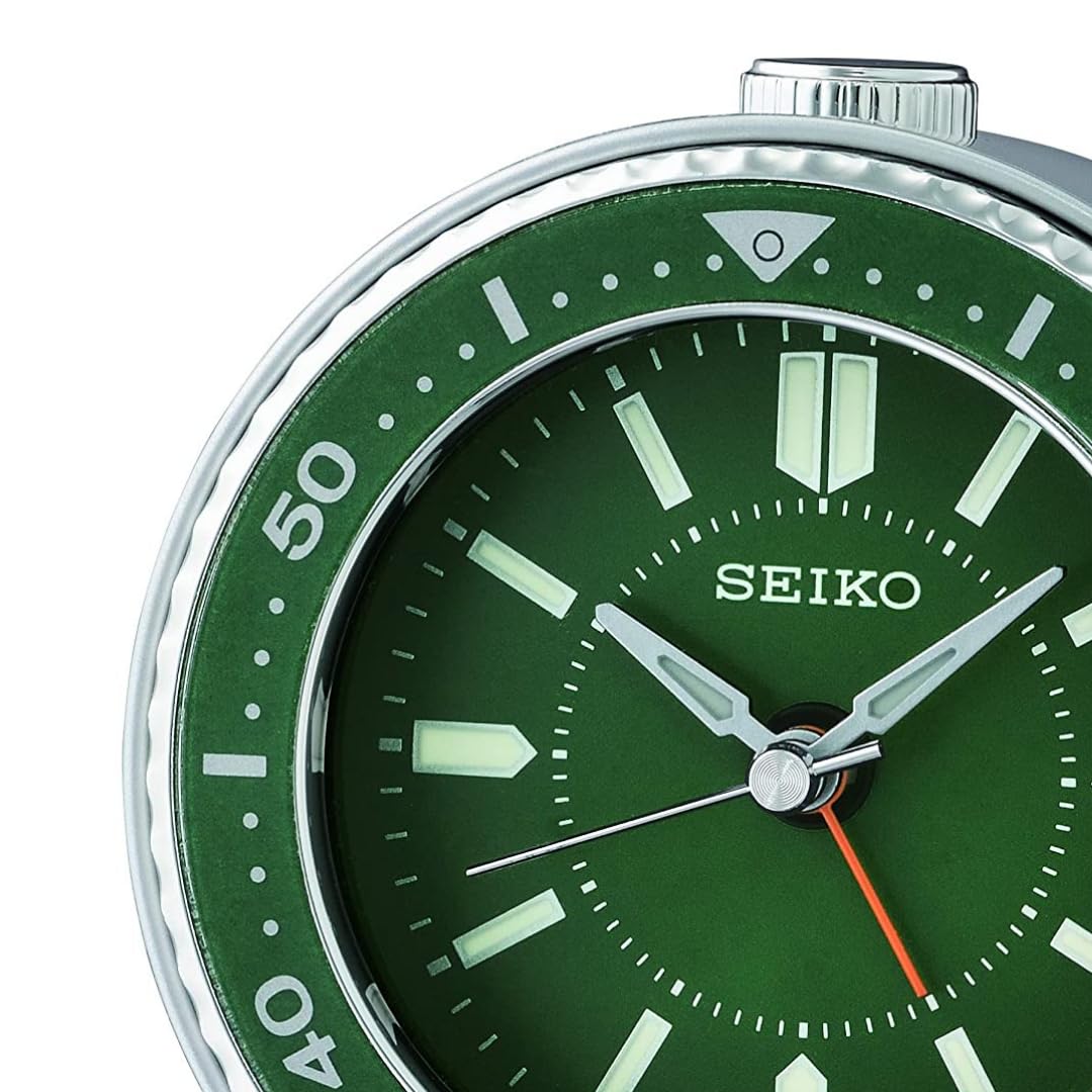 Amazon.co.jp: セイコー プラスチック 目覚まし時計 緑 95mm