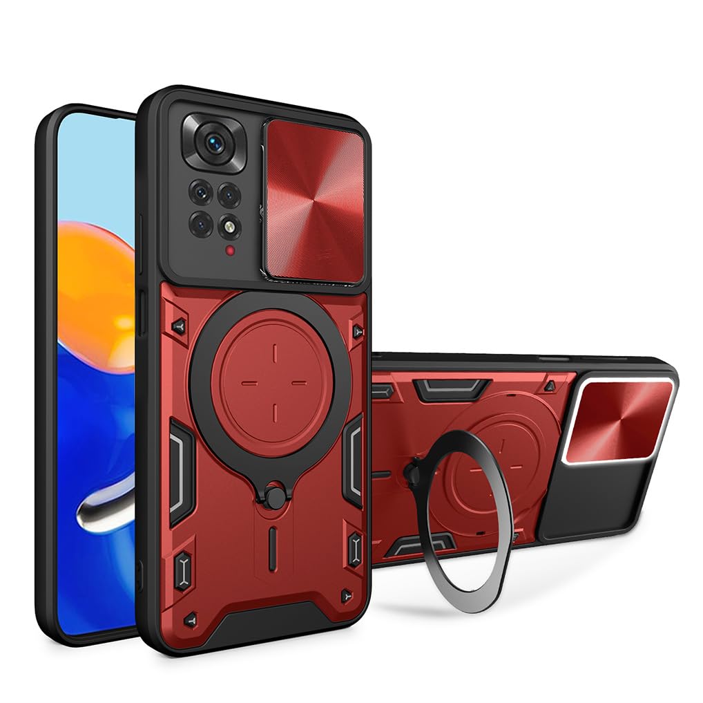 SEAHAI Custodia Militare Per Xiaomi Redmi Note 11S / Note 11 4G – Antiurto, Con Fodera In Microfibra, Nero - 4