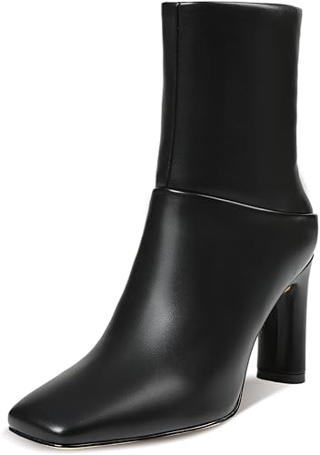 Amazon.com | Uacllcau Ankle Boots for Women Square Toe High Heel Block Mid Calf Side Zipper Short Booties Gogo Fashion Fall Winter Boots | Mid-Calf