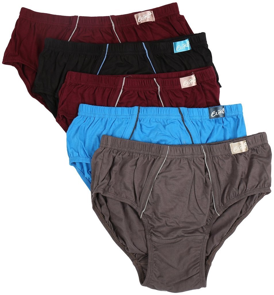 euro Men's Cotton Briefs (Pack of 5)-picture-47