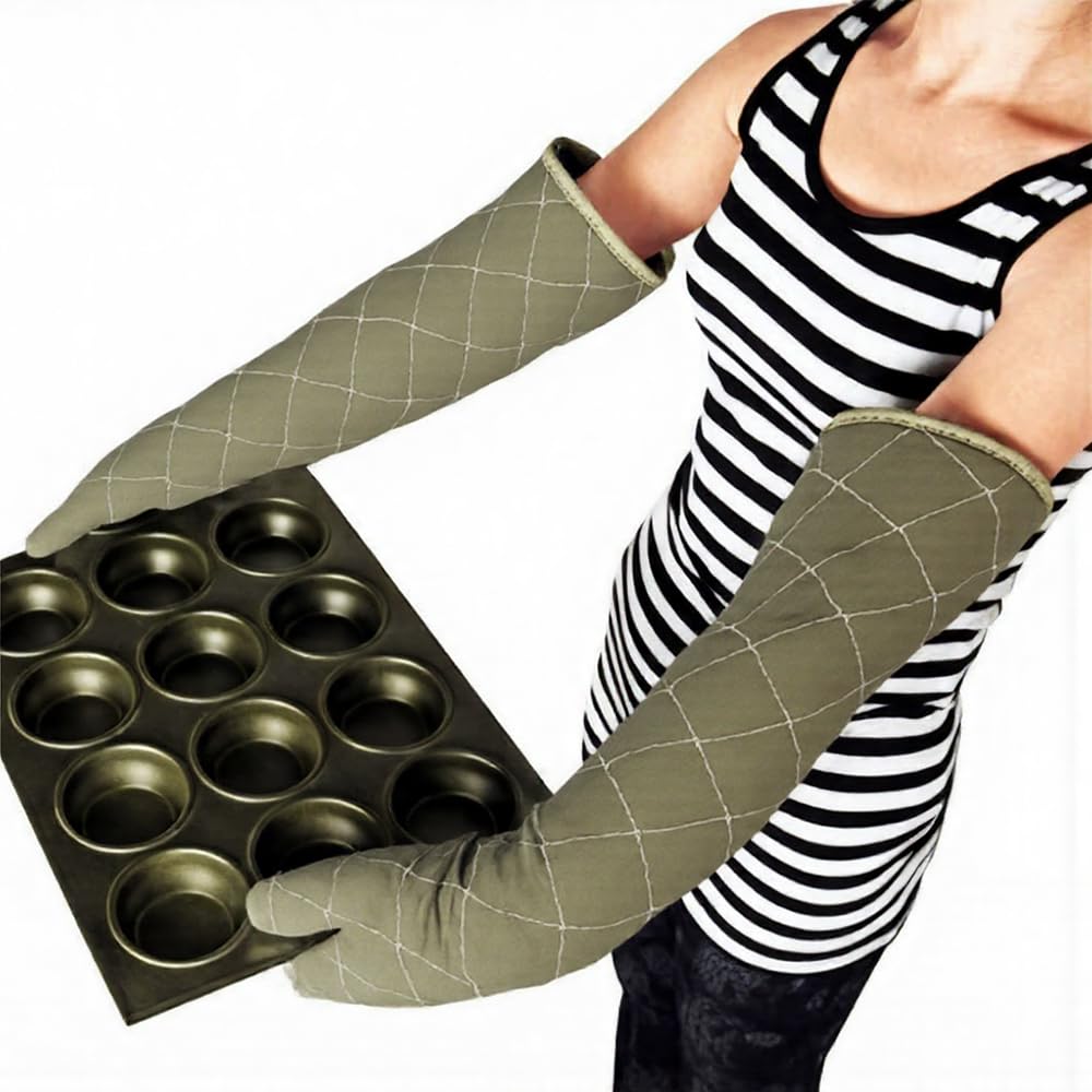 Amazon.com: Linwnil Extra Long 24 Inch Heat Resistant Oven Gloves