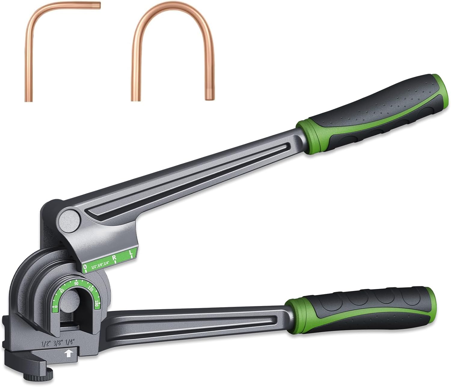 180° Tube Bender, 3-in-1 Pipe Bender for 1/4'' 3/8'' 1/2'' (6/10/12mm) O.D. Pipe Bender, HVAC Copper Bending Tool, Pipes Bending Tools for Air Conditioning Refrigeration Repair