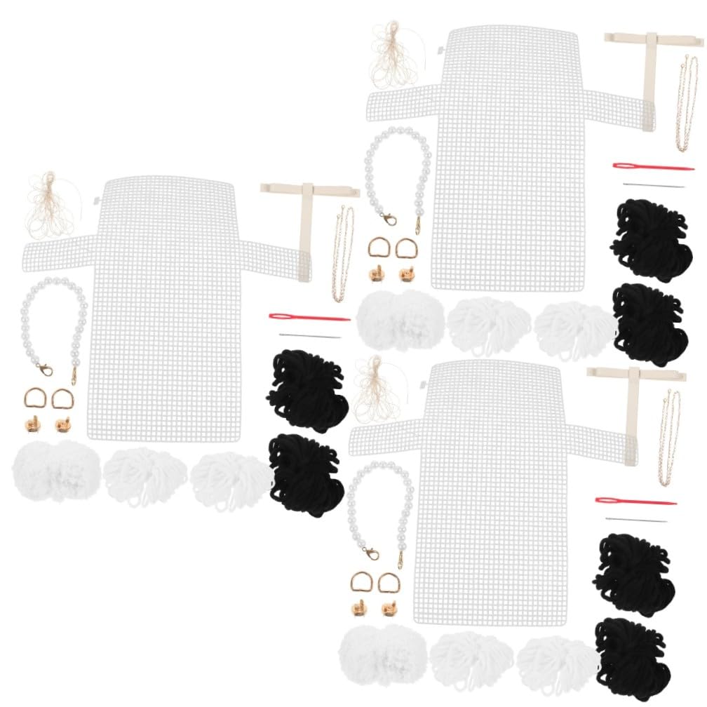 Operitacx 3 Set Borse Intrecciate Per Realizzare Borse Da Donna Kit Per Mano All'Uncinetto Accessori Per Forniture Per Borse Fai Da Te Materiale Per