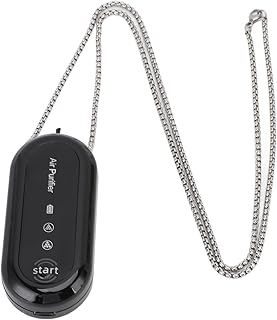 Purificador de Aire Portátil, Collar de Purificador de Aire Personal Portátil, Ionizer Negativo Purifica el Humo del Polen de Polen, para Viajes, Oficina y Al Aire Libre