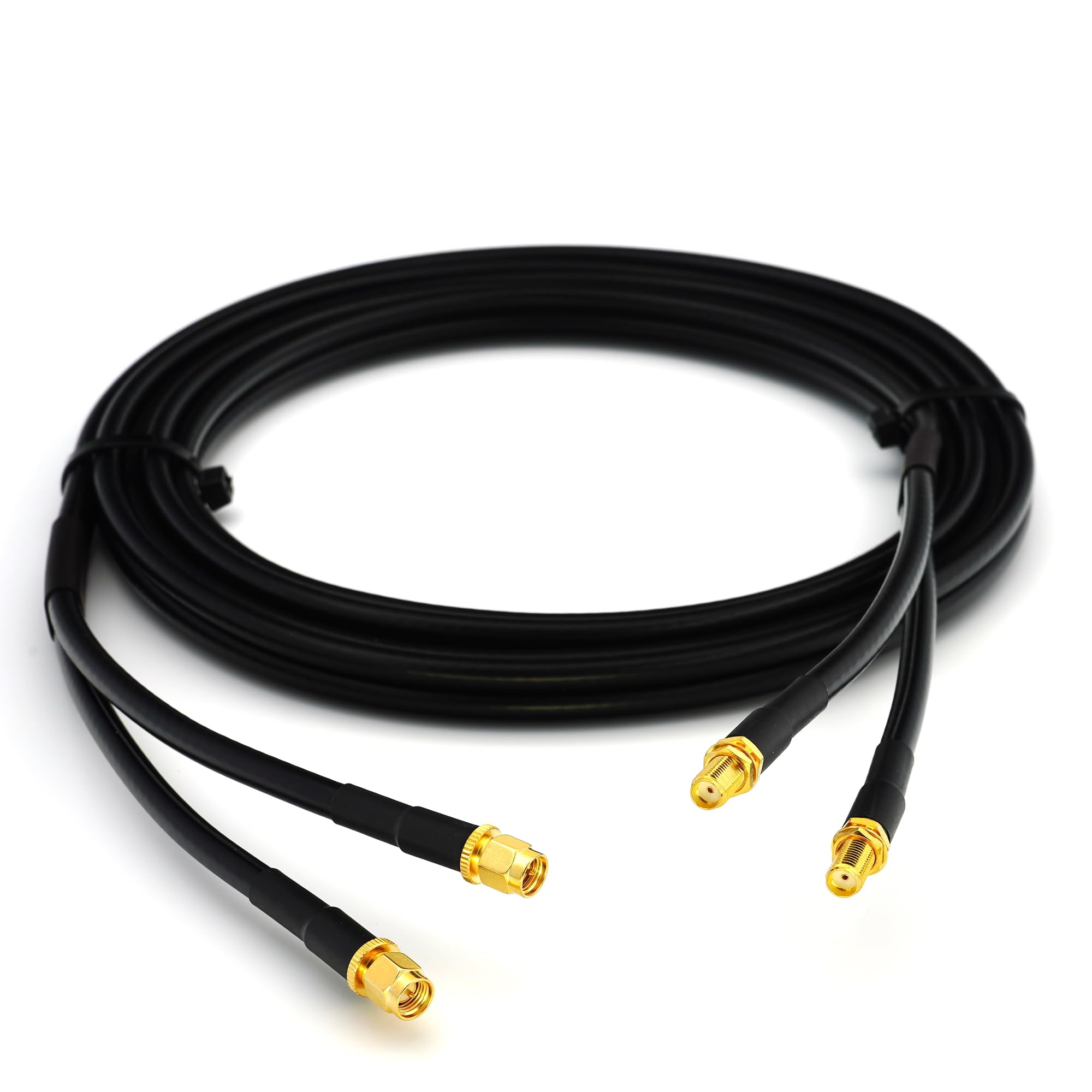 2m SMA Maschio a SMA Femmina Cavo Coassiale Doppio — Twin HF-240 (equivalente a LMR 240) prolunga per LTE Antenna esterna 4G 5G 6G Modem Amplificatore GSM Router WIFI Ripetitore cellulare