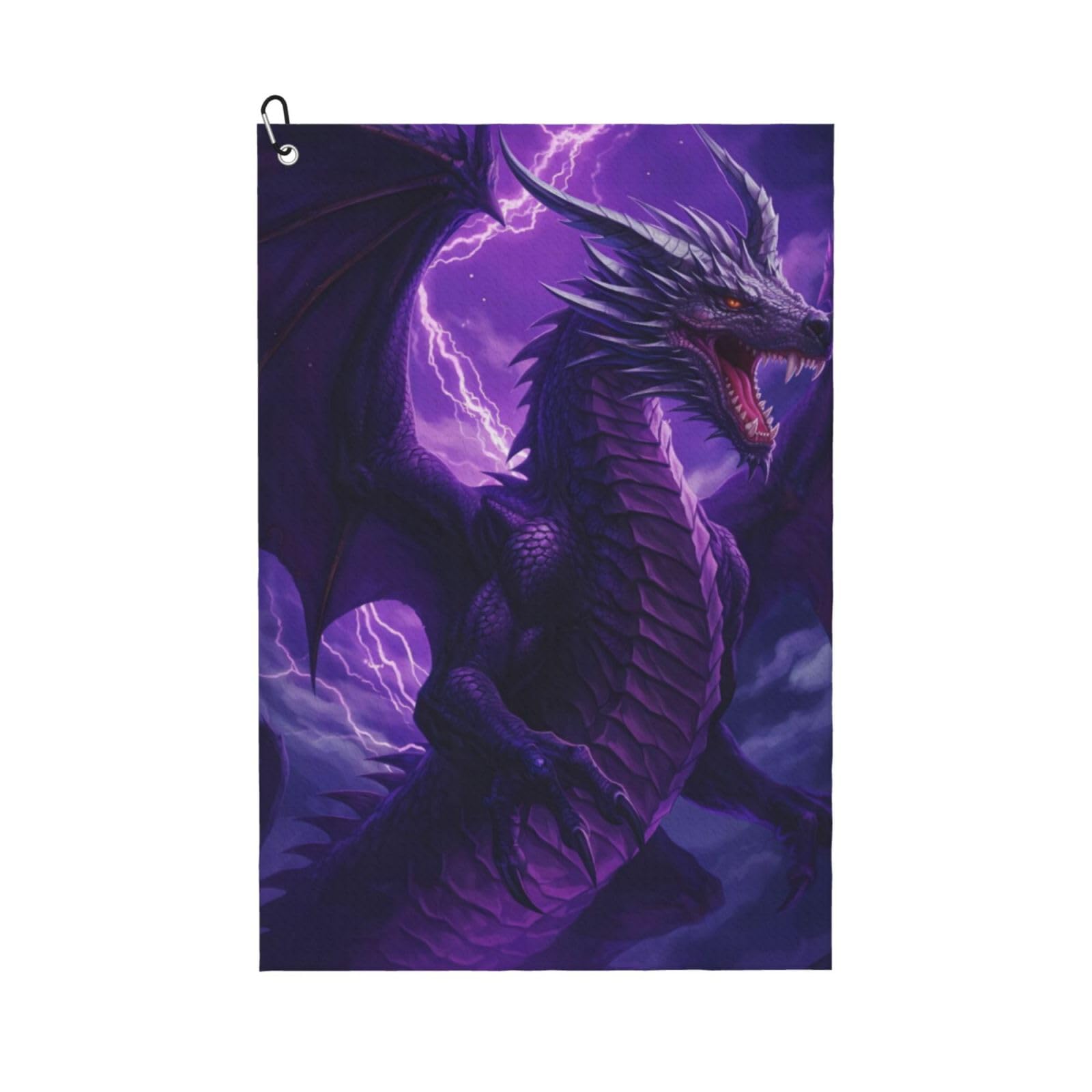 Oudrspo Shadow Thunder Dragon Multi-Functional Golf Towel | Absorbent Quick Drying 16x24in