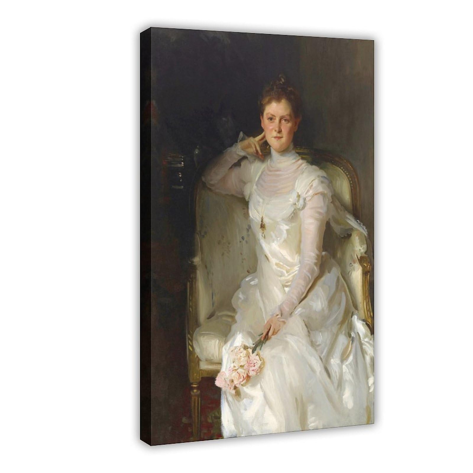 ANFOTCM John Singer Sargent, pani Joshua Montgomery Sears, plakaty na płótnie, sztuka ścienna, sypialnia, biuro, pokój, dekoracja, prezent, 50 x 75 cm