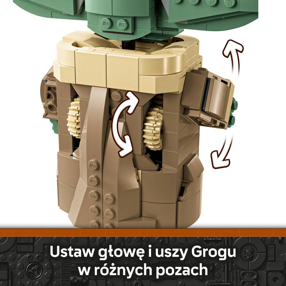 LEGO Star Wars Grogu w wózku 75403 | Kolekcjonerska figurka, zabawka dla 10-latka, prezent Star Wars dla dzieci, klocki dla chłopca i dziewczynki, 1048 elementów