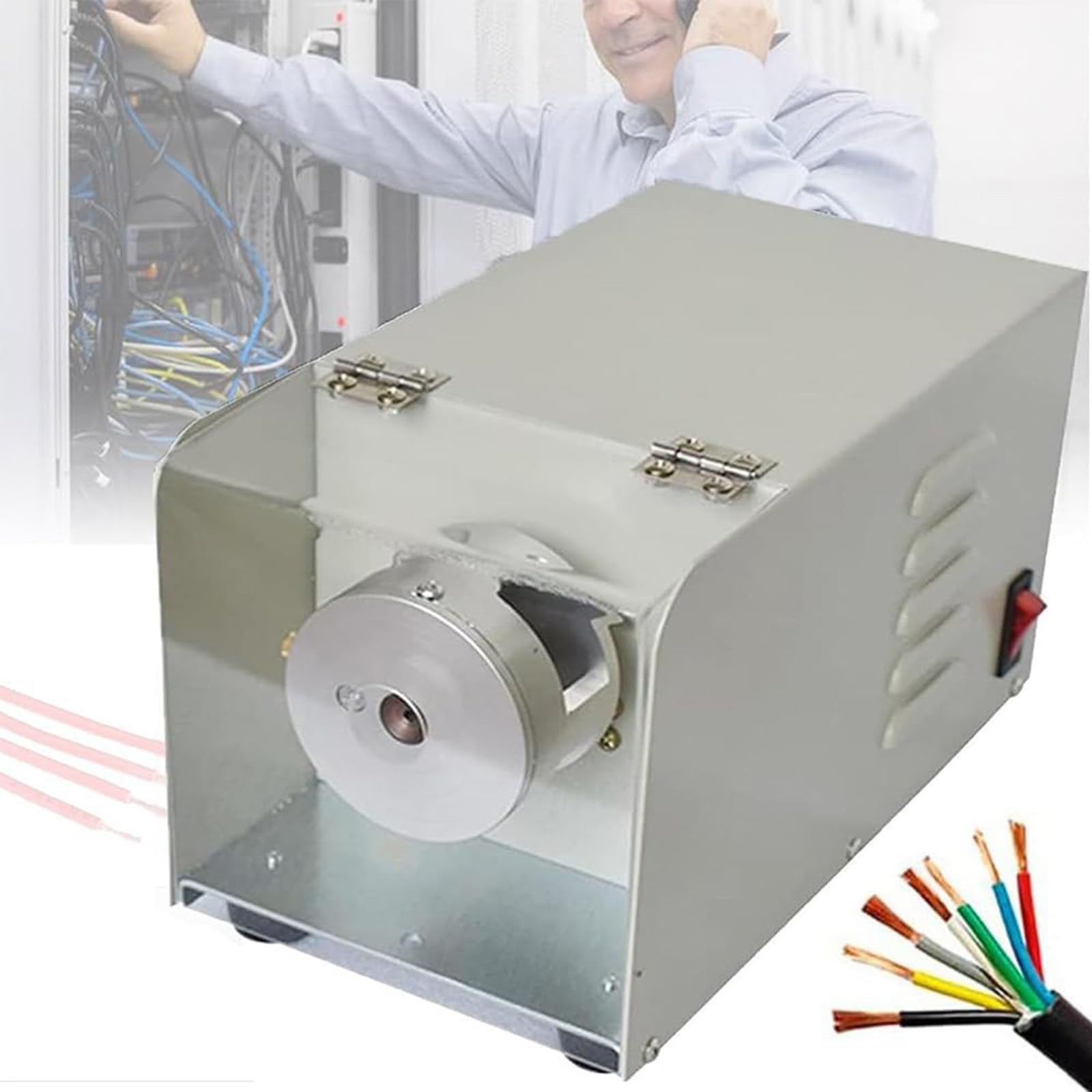 Máquina Automática Torsión Alambre,Rango Diámetro Exterior Alambre 1,2 A 3,6 Mm,Herramienta Corte Pelar Y Pelar Cables,Alambre Torsión Alambre con Núcleo Cobre Todo En Uno