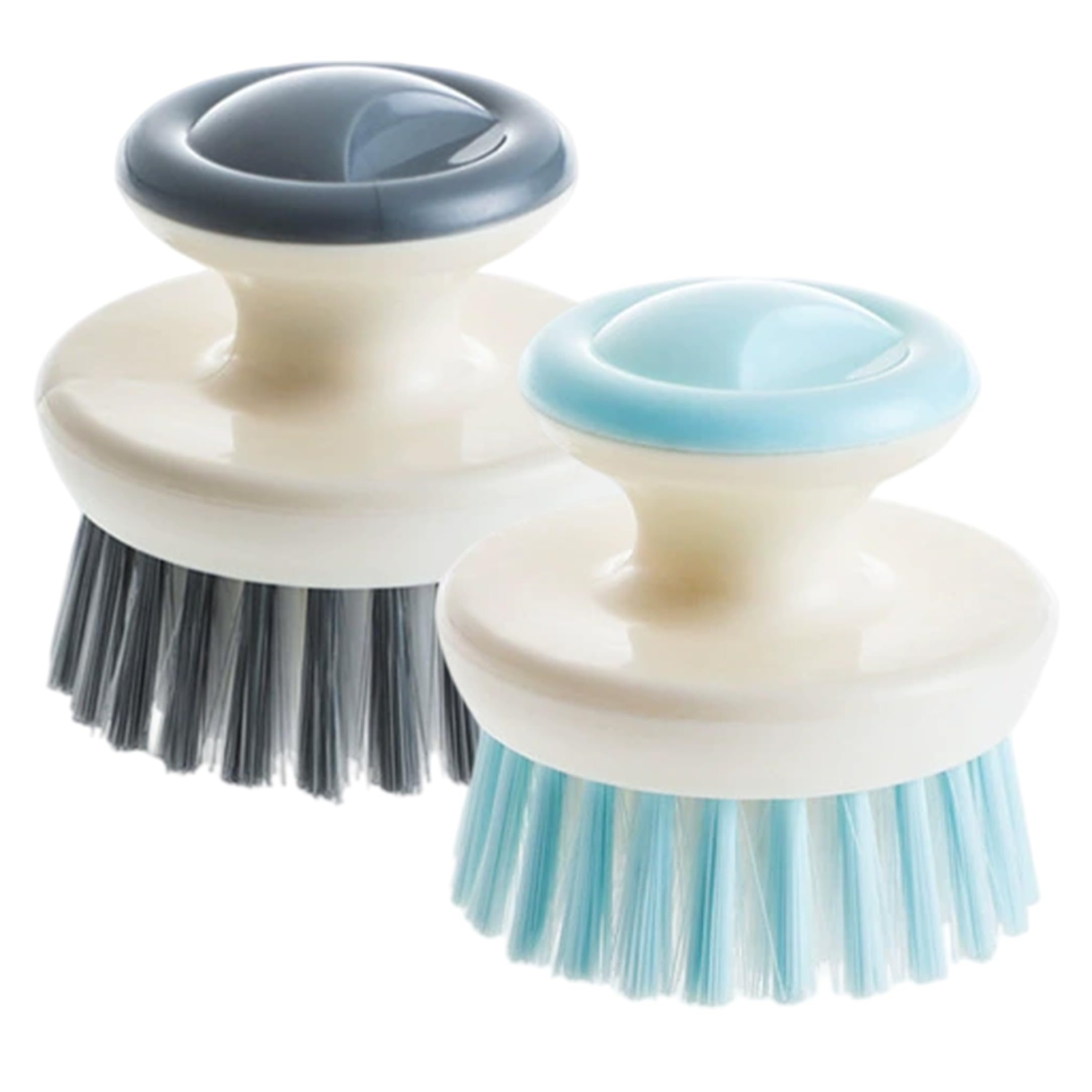 DAGLLGEW 2pcs Dish Scrub Brush, Palm Brush With Non-stick Oil Design, Kitchen Scrub For Sink & Stove, Blue-gray For Dishes Dish Small