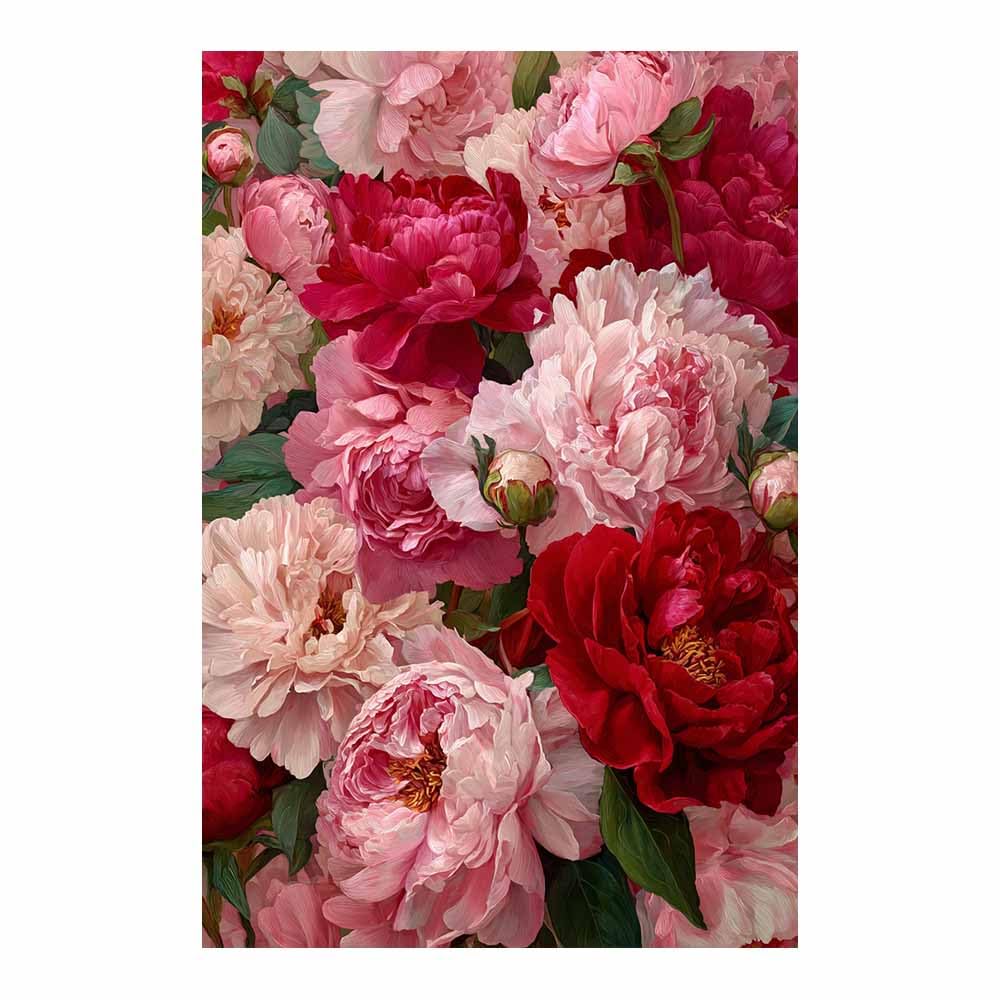 Xeniou Multicolor Flowers Wall Canvas Mixed Peony Floral Print Canvas Wall Art, For Living Room Bedroom Restaurant Home Office Wall Decoration(Multicolor)-80X120cm Unframed