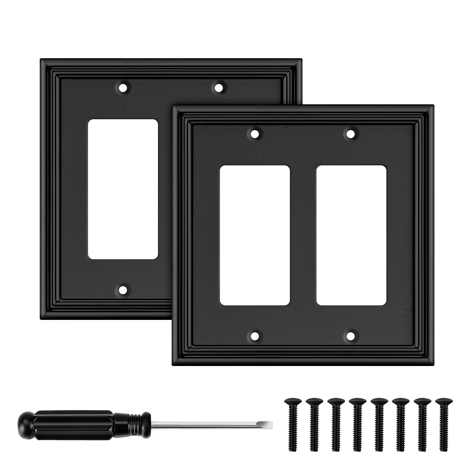 Black Decorative Outlet Covers - 4 Pack -14