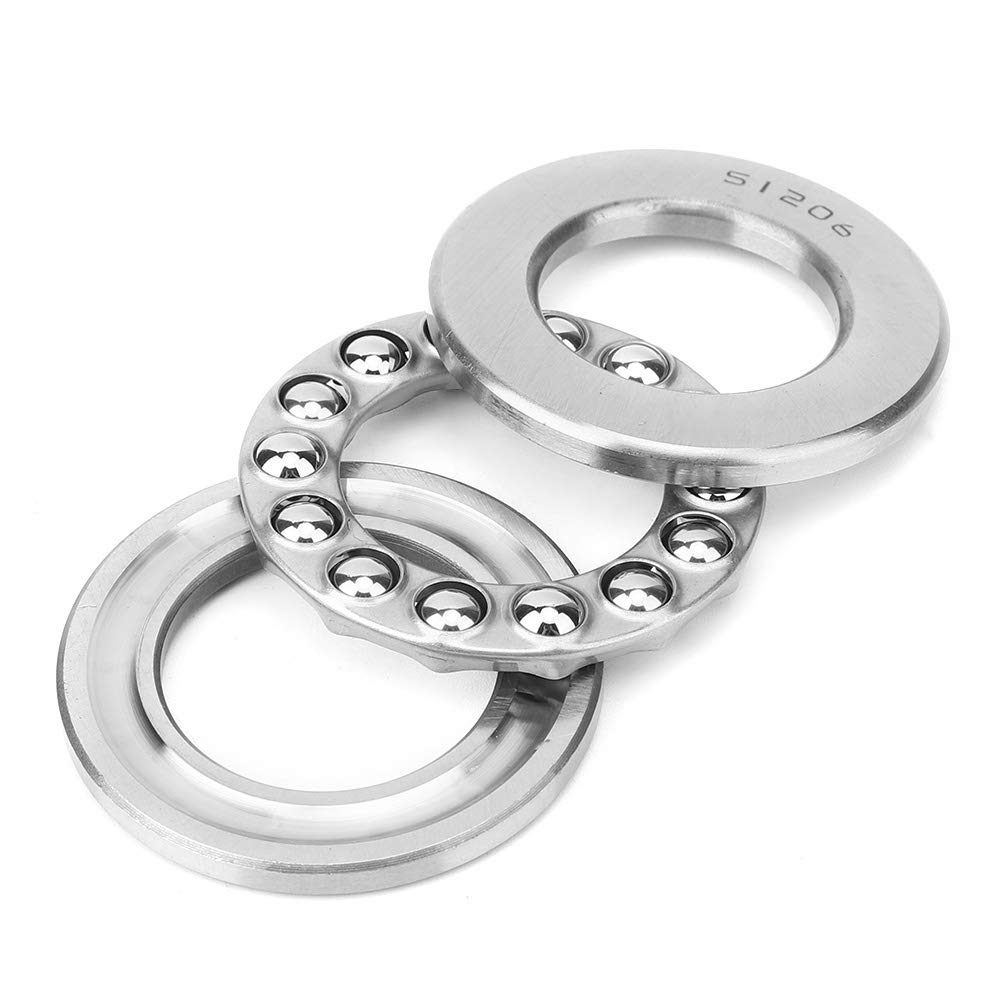 Ejoyous Roulement de Butée 51206 Roulement à Billes Axial en Acier de Haute Précision 30 Mm X 52 Mm X 16 Colonne Unique à Faible Bruit pour la Maintenance d'installation d'équipement de Machines