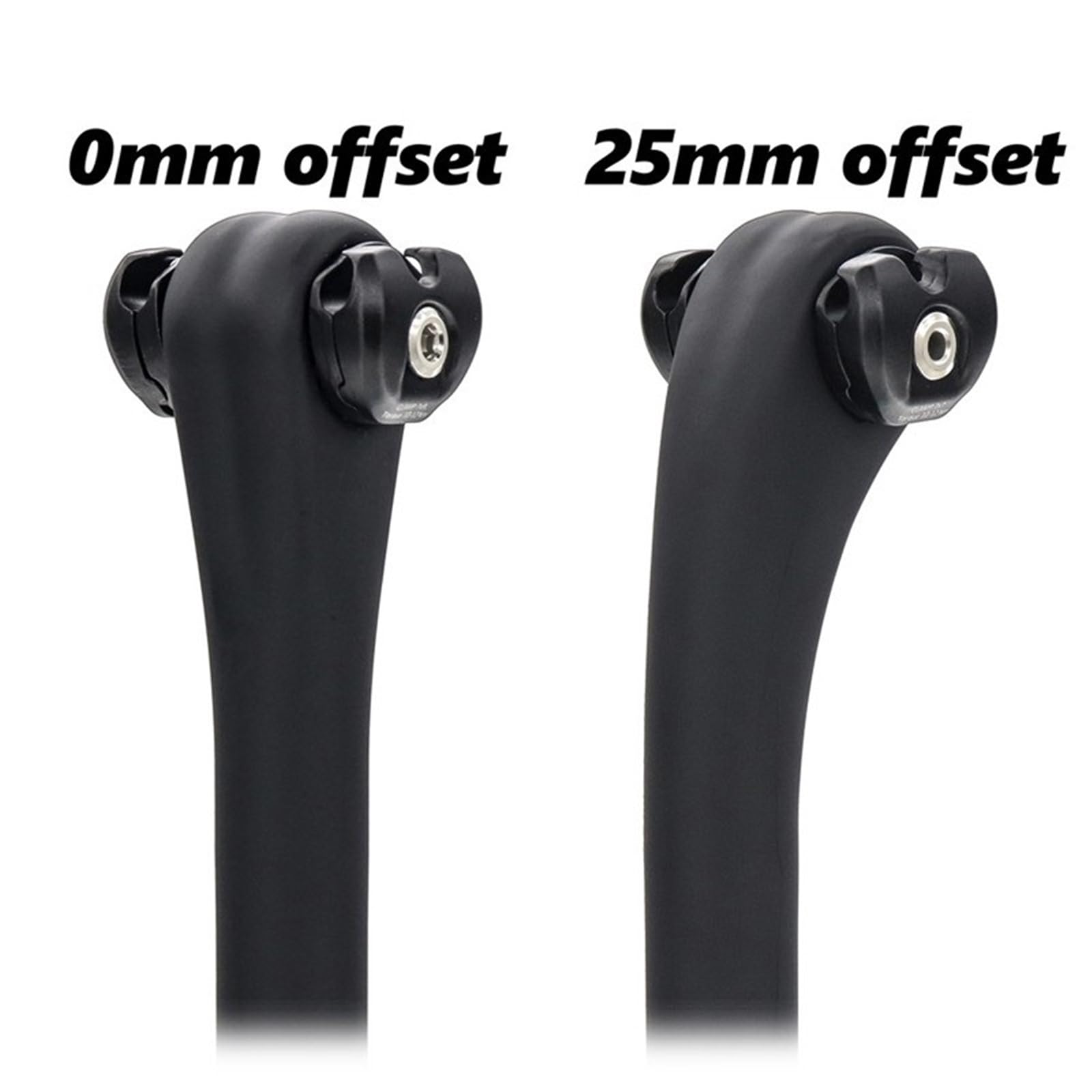 Sattelstütze Fahrrad Carbon Offset Sattelstütze Carbon Fahrrad Radfahren Teile Straßenfahrräder Sattelstütze für Bike(27.2mm 25 Offset)